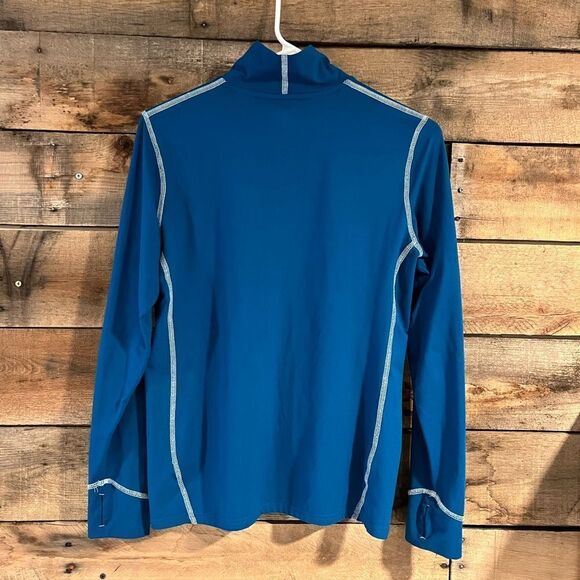 Eastern Mountain Sports teal long sleeve mock neck shirt - L - 🙂3/$15 - Picture 4 of 7